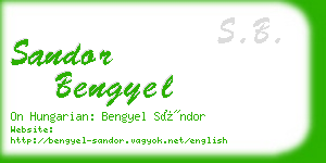 sandor bengyel business card